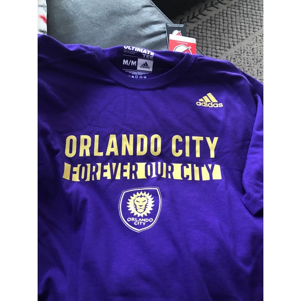 nwt adidas orlando city MLS purple shirt